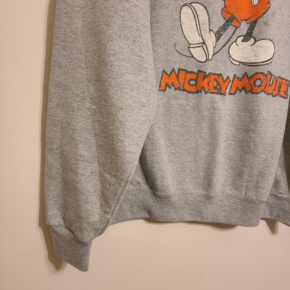 Disney | Women's Gray Mickey Mouse Crewneck Novelty Sweatshirt (Size XL) - Picture 6 of 12